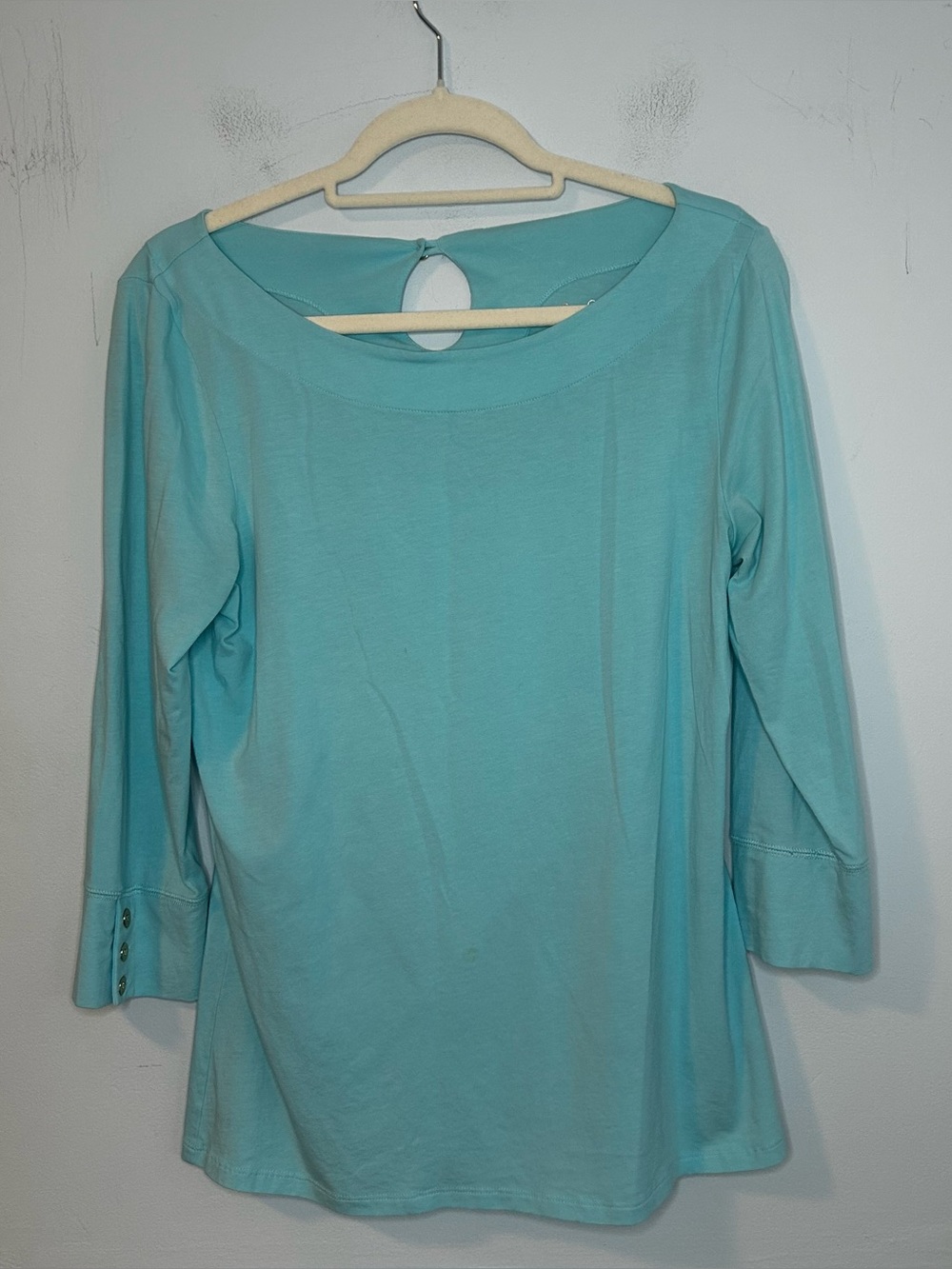 Lilly Pulitzer Ocean Blue 3/4 Sleeve Tunic Blouse Size Medium